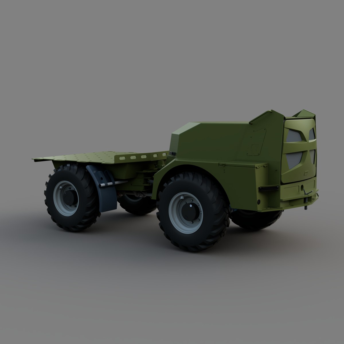 Military variant rear three-quarter render